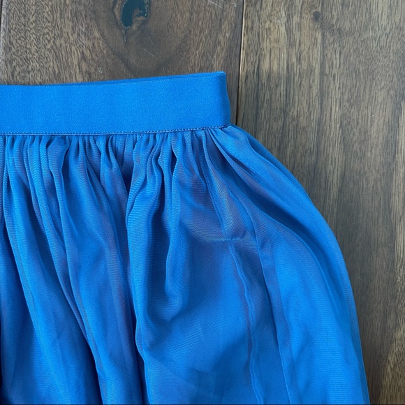 UNIQLO Reversible Silk Tulle Midi Skirt | M | Blue - Picture 4 of 8